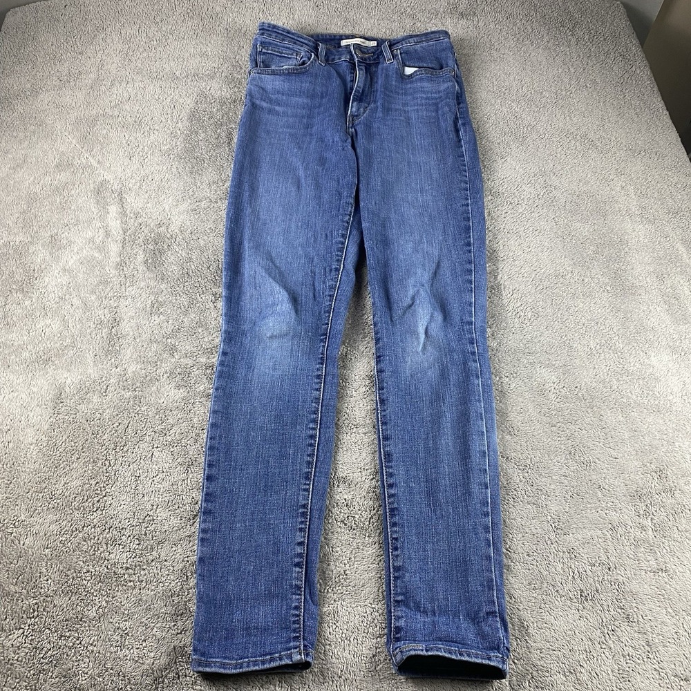 Levis 721 High Rise Skinny Jeans Womens 29x28 Blue Medium Mid Rise
